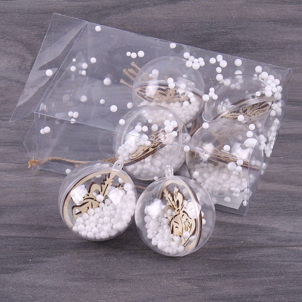 Изображение товара Набор шаров новогодних Darvish DV-C-79 (6шт, прозрачный)