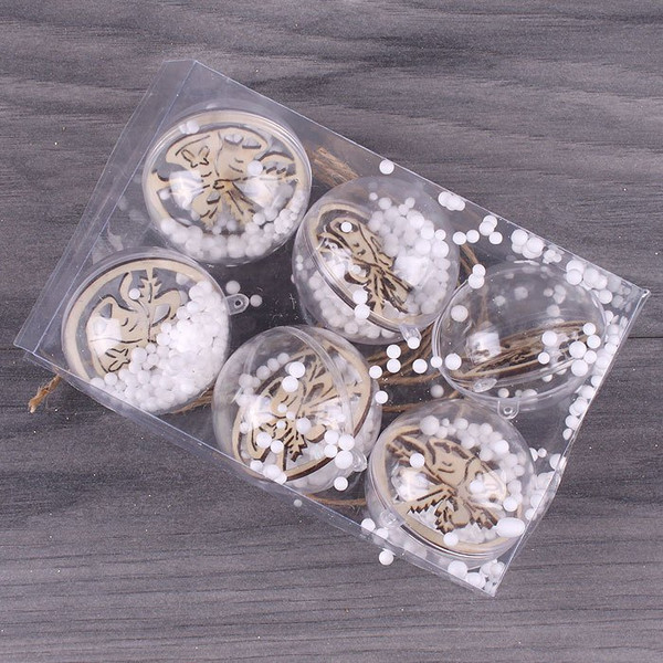 Изображение товара Набор шаров новогодних Darvish DV-C-79 (6шт, прозрачный)