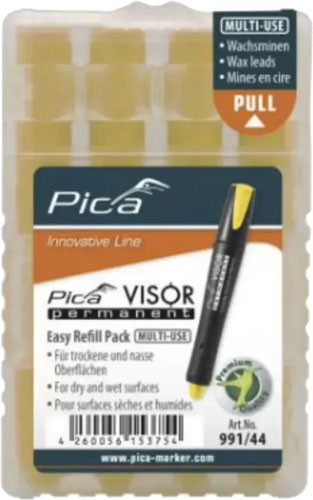 Изображение товара Грифели для строительного карандаша Pica Visor / 991/44 (желтый)