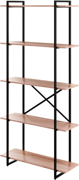 Изображение товара Стеллаж Gutta 5 полок 196x92x34 (эвок/черный)
