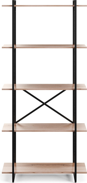 Изображение товара Стеллаж Gutta 5 полок 196x92x34 (эвок/черный)