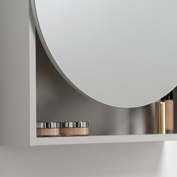 Изображение товара Шкаф с зеркалом для ванной Lauter Estel 50 (светло-серый полуматовый)