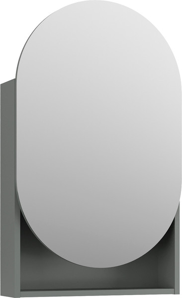 Изображение товара Шкаф с зеркалом для ванной Lauter Estel 50 (серо-зеленый полуматовый)