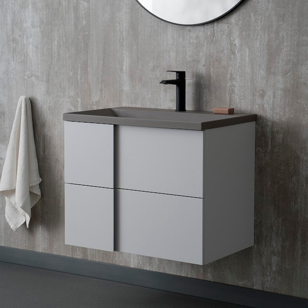 Изображение товара Тумба под умывальник Lauter Nelli 90 (бело-серый п/мат)