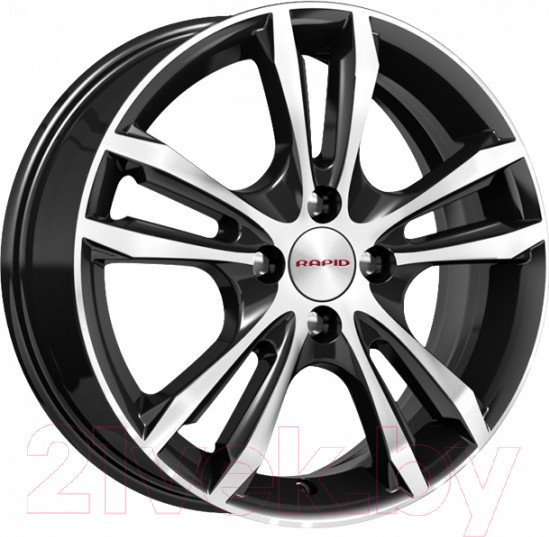 Изображение товара Литой диск K&K Samara 16x6" 4x100мм DIA 54.1мм ET 49мм Алмаз черный