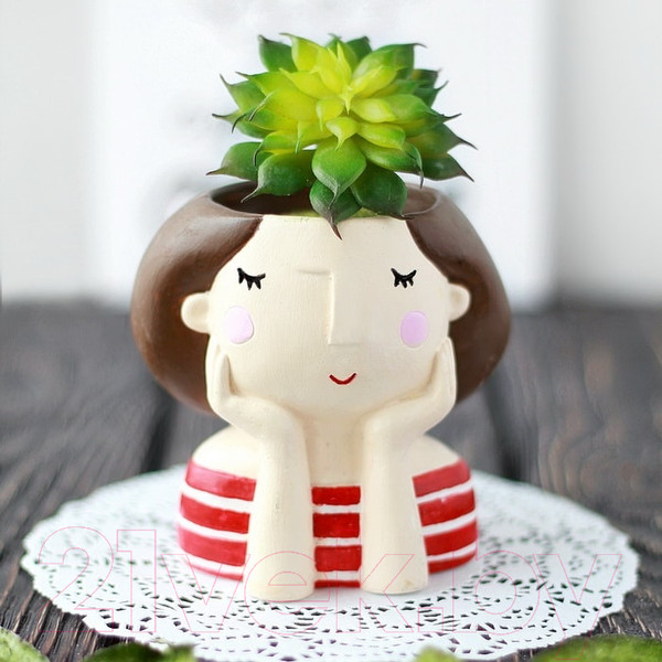 Изображение товара Кашпо Нашы майстры Девочка 1102 (декорированное)