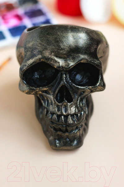 Изображение товара Кашпо Нашы майстры Череп 1121 (декорированное)