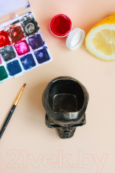 Изображение товара Кашпо Нашы майстры Череп 1121 (декорированное)