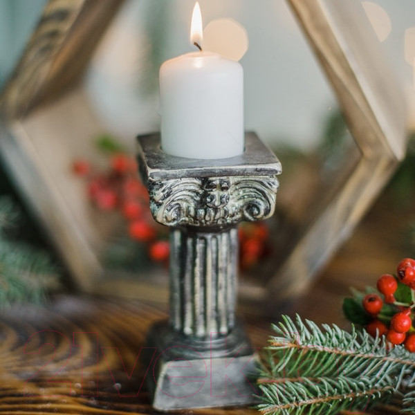 Изображение товара Подсвечник Нашы майстры Колонна / 1006 (декорированный)