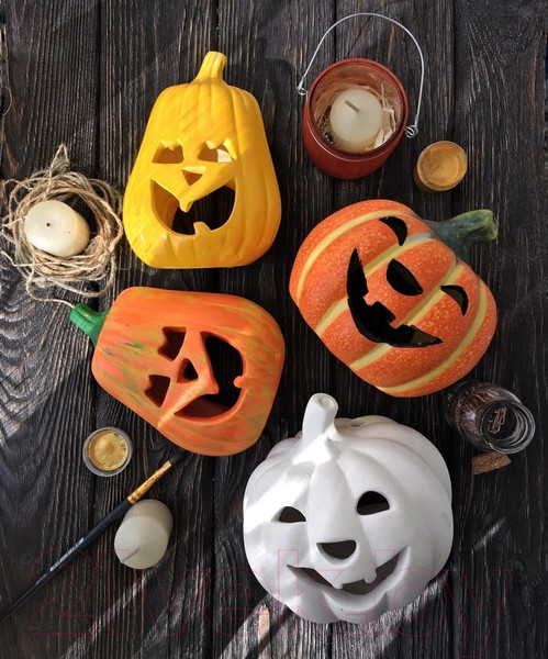 Изображение товара Подсвечник Нашы майстры Тыква 2 / 1117 (декорированный)