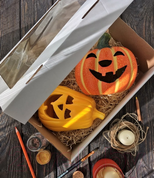 Изображение товара Подсвечник Нашы майстры Тыква 2 / 1117 (декорированный)