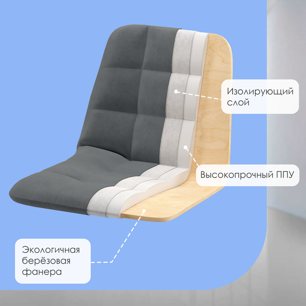 Изображение товара Набор стульев Ваш день Pixel (2шт, серый)