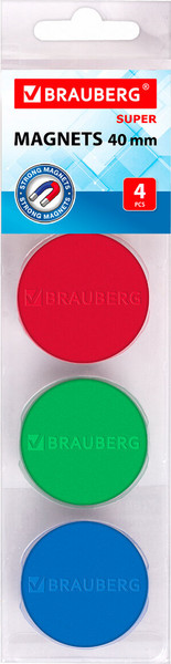 Изображение товара Набор магнитов Brauberg Super / 237480 (4шт)