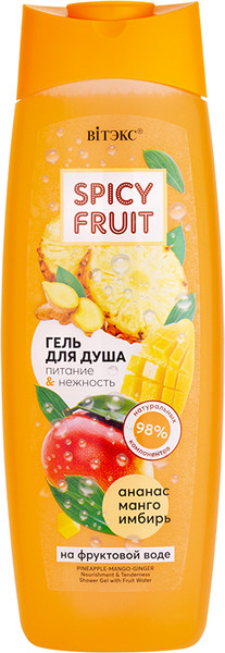 Изображение товара Гель для душа Витэкс Spicy Fruit Ананас-Манго-Имбирь Питание & Нежность (515мл)