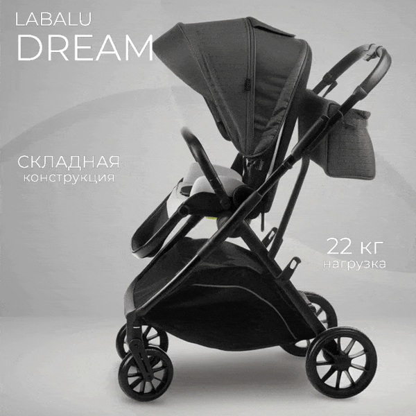 Изображение товара Детская прогулочная коляска Labalu Wave Q7 (серый)