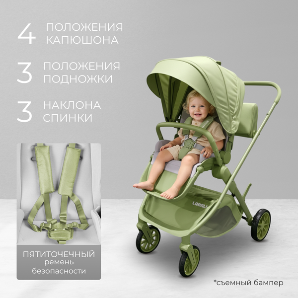 Изображение товара Детская прогулочная коляска Labalu Wave Q7 (зеленый)
