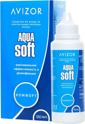 Изображение товара Раствор для линз Avizor Aqua Soft комфорт (120мл)