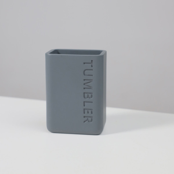 Изображение товара Стакан для зубной щетки и пасты AksHome Haven (серый)