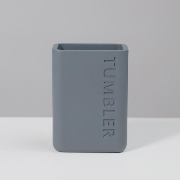 Изображение товара Стакан для зубной щетки и пасты AksHome Haven (серый)