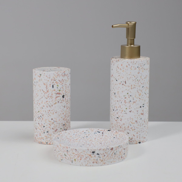 Изображение товара Дозатор для жидкого мыла AksHome Nest (солнечное терраццо)