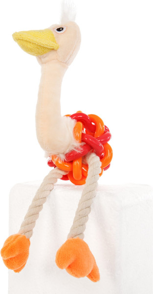 Изображение товара Игрушка для собак ZooZooZoo Страус Мини 39027/ZZ (бежевый/оранжевый)