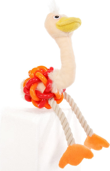 Изображение товара Игрушка для собак ZooZooZoo Страус Мини 39027/ZZ (бежевый/оранжевый)