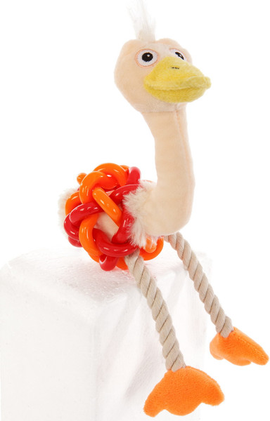 Изображение товара Игрушка для собак ZooZooZoo Страус Мини 39027/ZZ (бежевый/оранжевый)