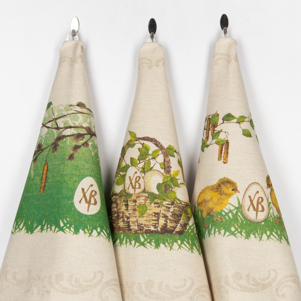 Изображение товара Набор полотенец Pole Kvetak (Беларускі лён) 46x60 20С189-ШР+К/п.р/фкор (399 Зелёные святки-3/сорт1)