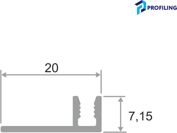 Изображение товара Монтажная планка Profiling ПТО-7 для Т образного профиля (2.7м)