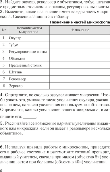 Изображение товара Рабочая тетрадь Аверсэв Биология. 6 класс. Для лабораторных и практических работ 2025 (Лисов Николай)
