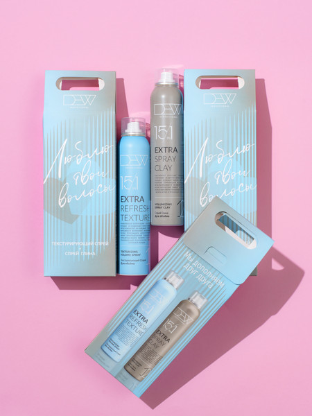 Изображение товара Набор косметики для волос Dew Professional Спрей для объема+Спрей глина для объема (2x200мл)