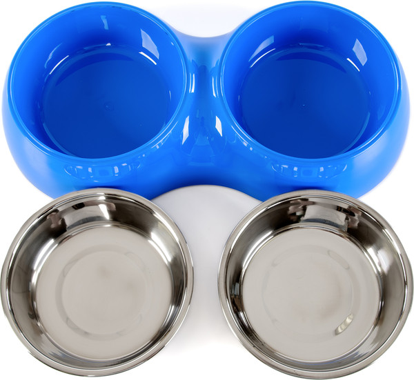 Изображение товара Набор мисок для животных ZooZooZoo на подставке SWT-6046-450 (синий)