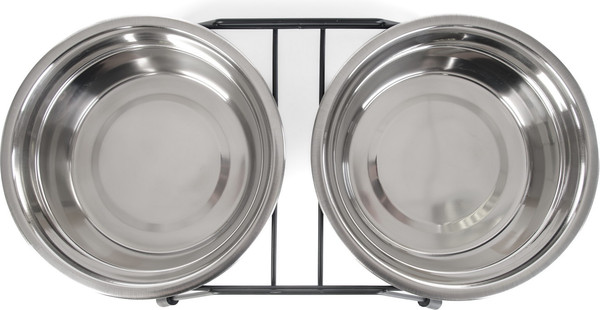 Изображение товара Набор мисок для животных ZooZooZoo на подставке SWT-6010-1650 (черный)