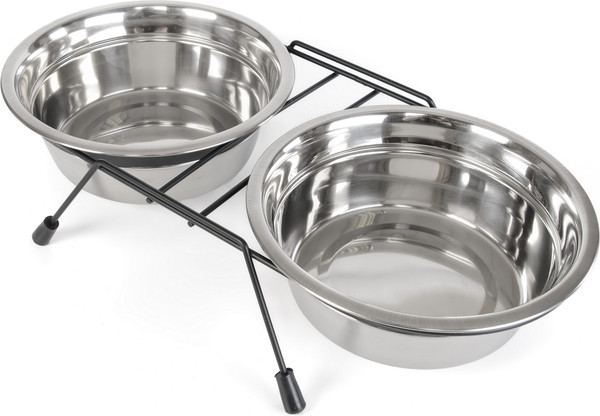 Изображение товара Набор мисок для животных ZooZooZoo на подставке SWT-6010-1650 (черный)