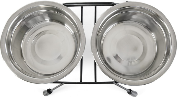 Изображение товара Набор мисок для животных ZooZooZoo на подставке SWT-6010-1650 (черный)