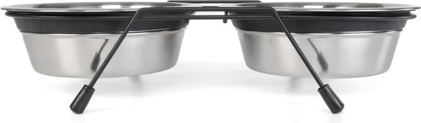 Изображение товара Набор мисок для животных ZooZooZoo на подставке SWT-6010-1650 (черный)