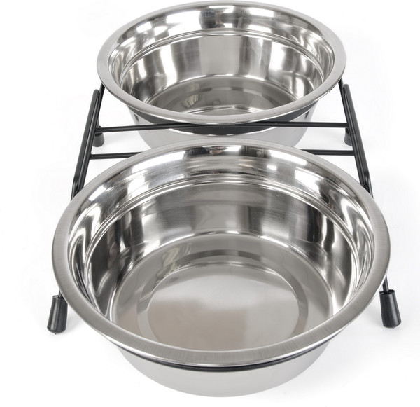 Изображение товара Набор мисок для животных ZooZooZoo на подставке SWT-6010-1650 (черный)