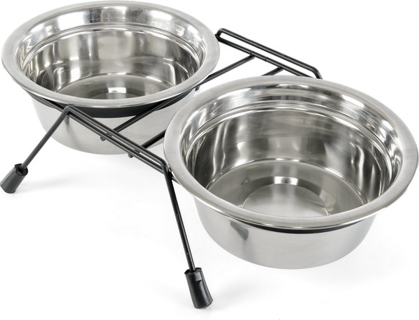 Изображение товара Набор мисок для животных ZooZooZoo на подставке SWT-6010-780 (черный)