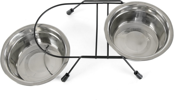 Изображение товара Набор мисок для животных ZooZooZoo на подставке SWT-6010-780 (черный)