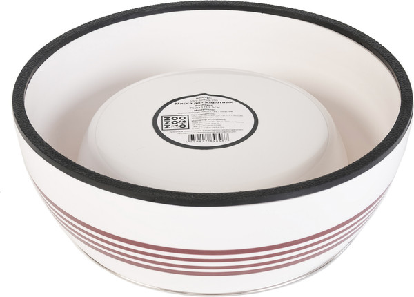 Изображение товара Миска для животных ZooZooZoo На подставке SWT-6045B-750 (L, белый/коричневый)