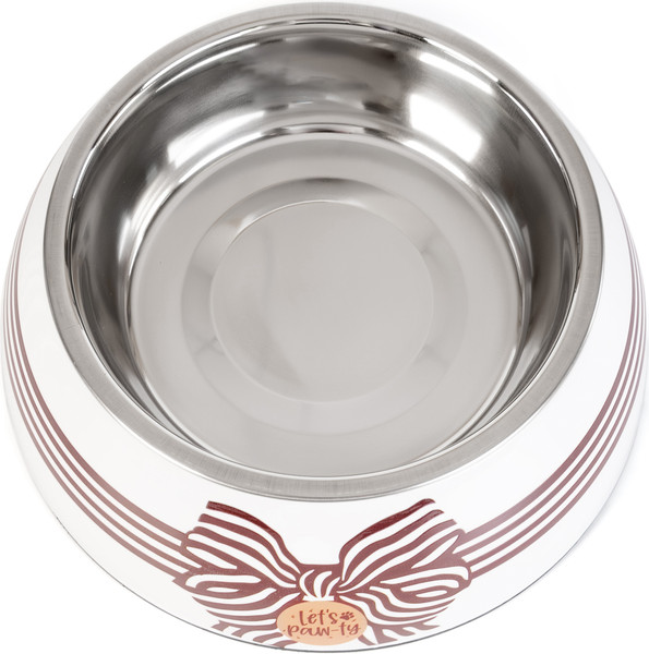 Изображение товара Миска для животных ZooZooZoo На подставке SWT-6045B-750 (L, белый/коричневый)