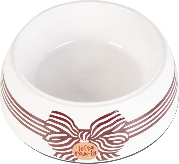 Изображение товара Миска для животных ZooZooZoo На подставке SWT-6045B-450 (M, белый/коричневый)