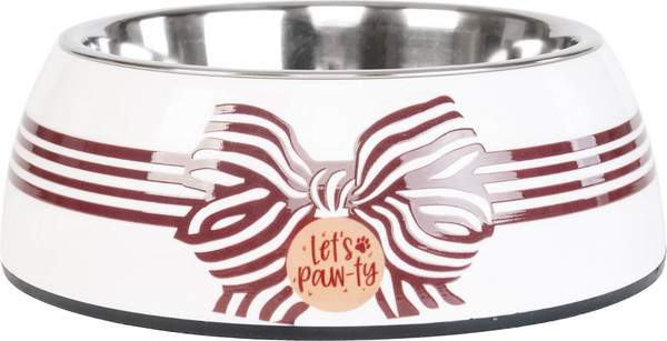 Изображение товара Миска для животных ZooZooZoo На подставке SWT-6045B-450 (M, белый/коричневый)