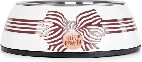 Изображение товара Миска для животных ZooZooZoo На подставке SWT-6045B-220 (XS, белый/коричневый)