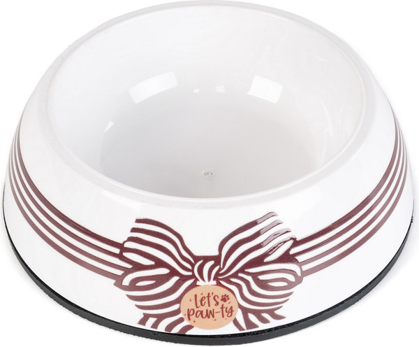 Изображение товара Миска для животных ZooZooZoo На подставке SWT-6045B-220 (XS, белый/коричневый)