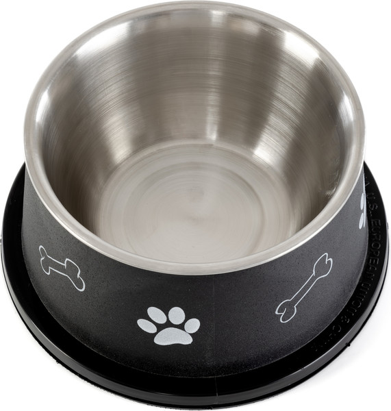 Изображение товара Миска для животных ZooZooZoo Лапки и косточки SWT-6017-500/black (черный)