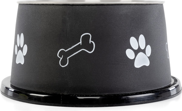 Изображение товара Миска для животных ZooZooZoo Лапки и косточки SWT-6017-800/black (черный)