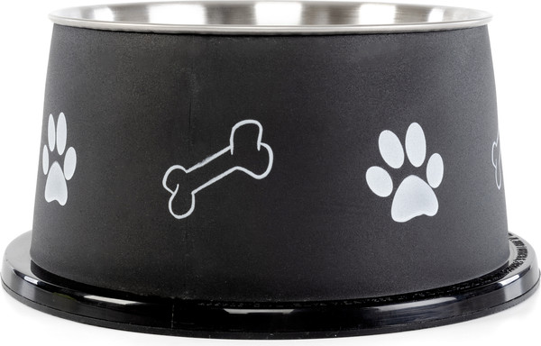 Изображение товара Миска для животных ZooZooZoo Лапки и косточки SWT-6017-800/black (черный)