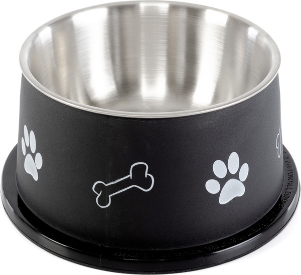 Изображение товара Миска для животных ZooZooZoo Лапки и косточки SWT-6017-800/black (черный)