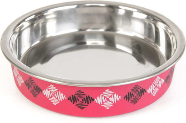 Изображение товара Миска для животных ZooZooZoo Ромбы SWT-6001-260/rhomb (розовый)